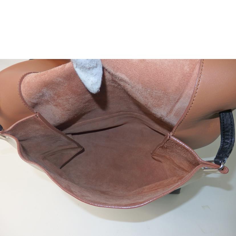 CELINE セリーヌ/オールソフト/茶×黒×白/ポーチ付//S-GA-0173/Bランク/84