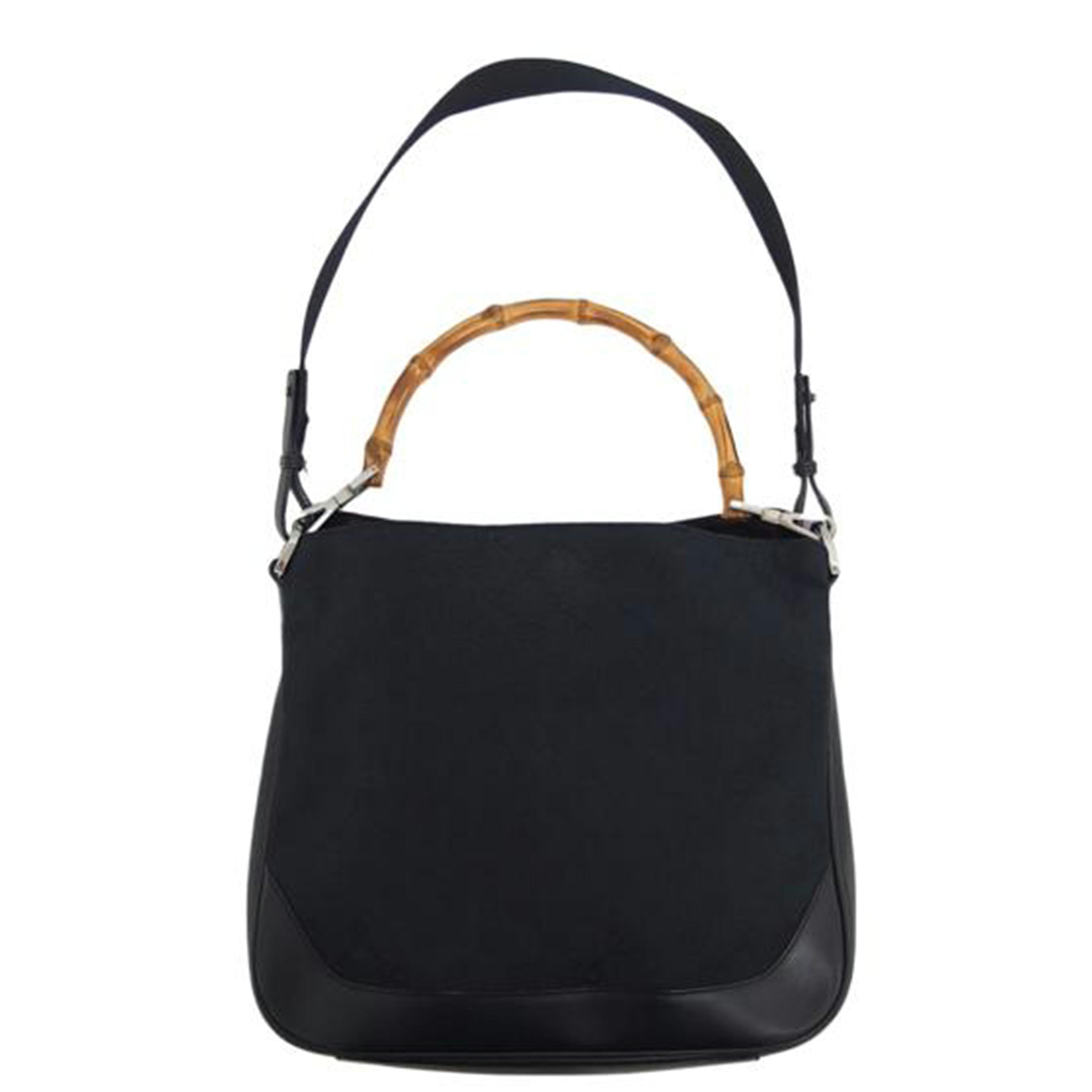 GUCCI グッチ ハンドバッグ ワンショルダーバッグ レザー/GGキャンバス/バンブー2WAYバッグ/ブラック/001.4095//001***/ABランク/04