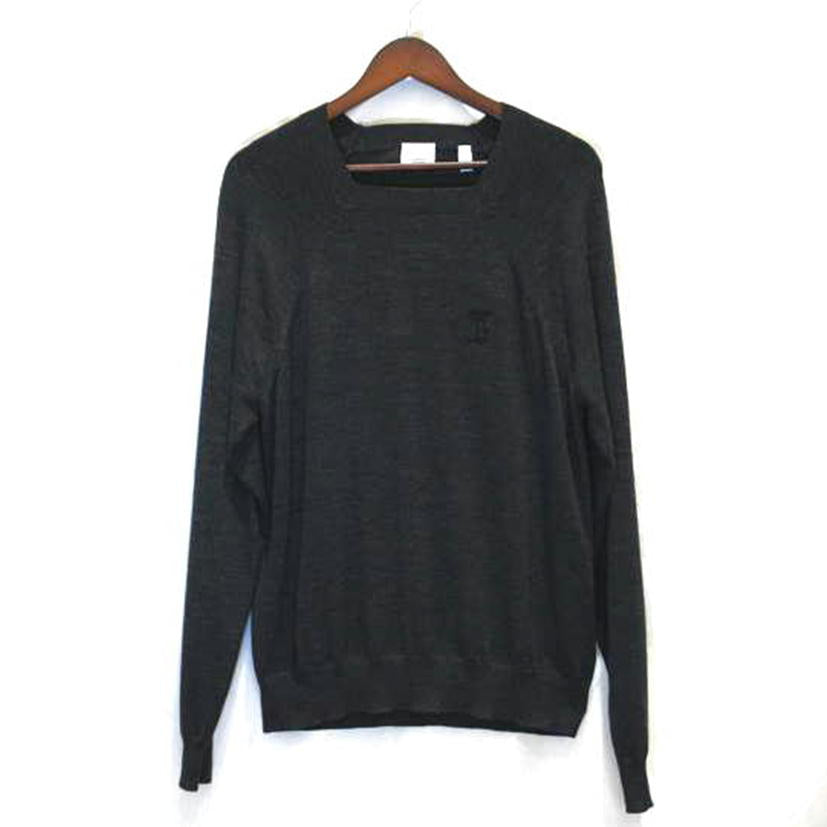 BURBERRY LONDON バーバリーロンドン/ロゴ刺繍ハイゲージニット GRY//Aランク/94