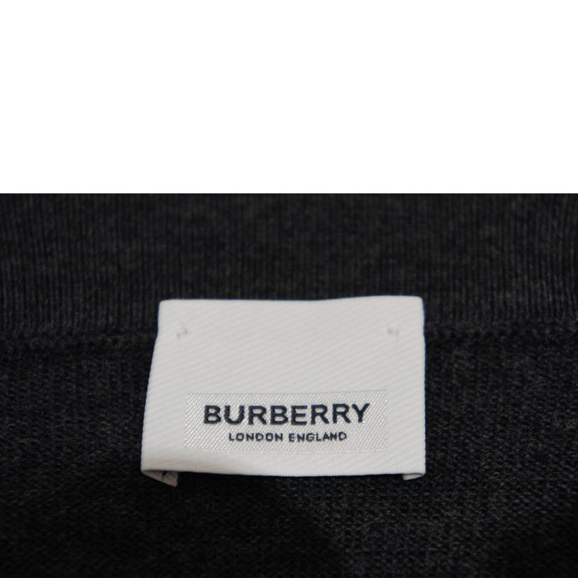 BURBERRY LONDON バーバリーロンドン/ロゴ刺繍ハイゲージニット GRY//Aランク/94