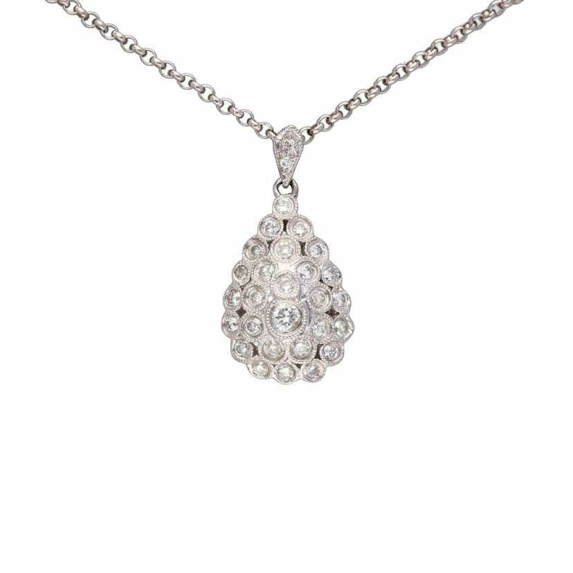 / K18ダイヤネックレス0.55ct//Aランク/75