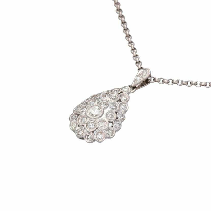 / K18ダイヤネックレス0.55ct//Aランク/75