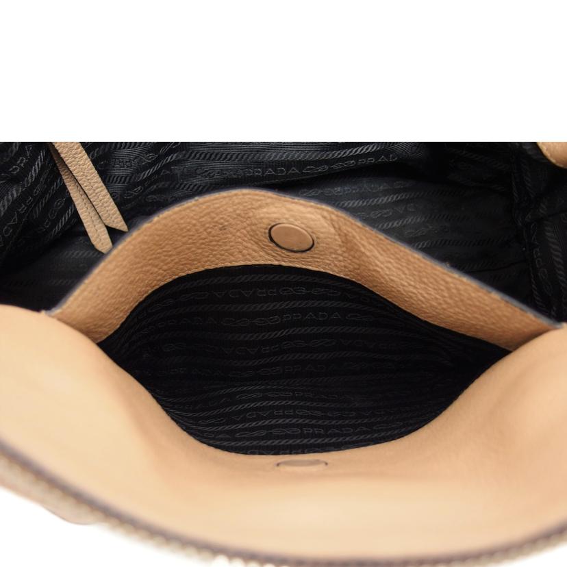 PRADA プラダ ショルダーバッグ/レザー2WAYハンドバッグ/ベージュ//197/Bランク/04