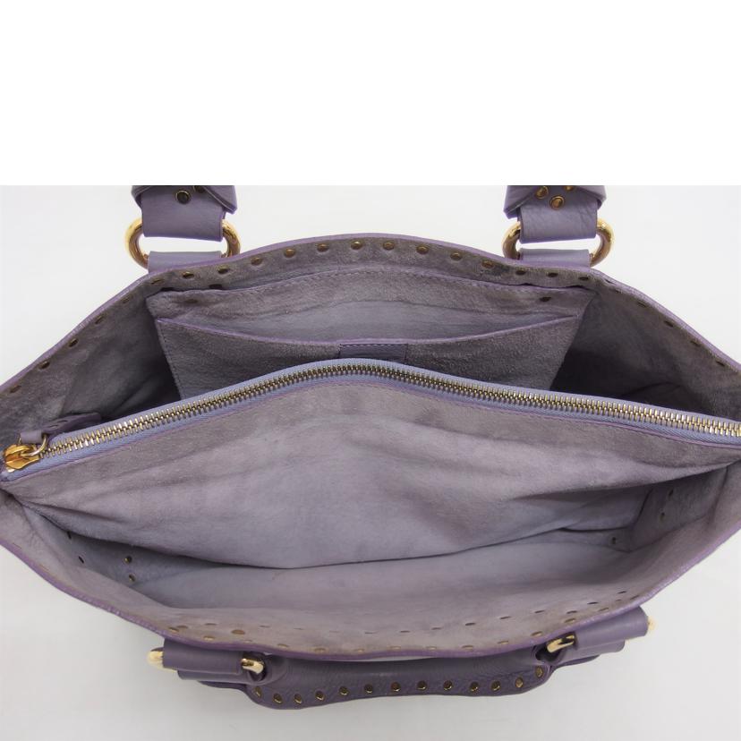 CELINE セリーヌ レザーハンドバッグ スタッズ/ブギーバッグ/パープル//CE0****/ABランク/04
