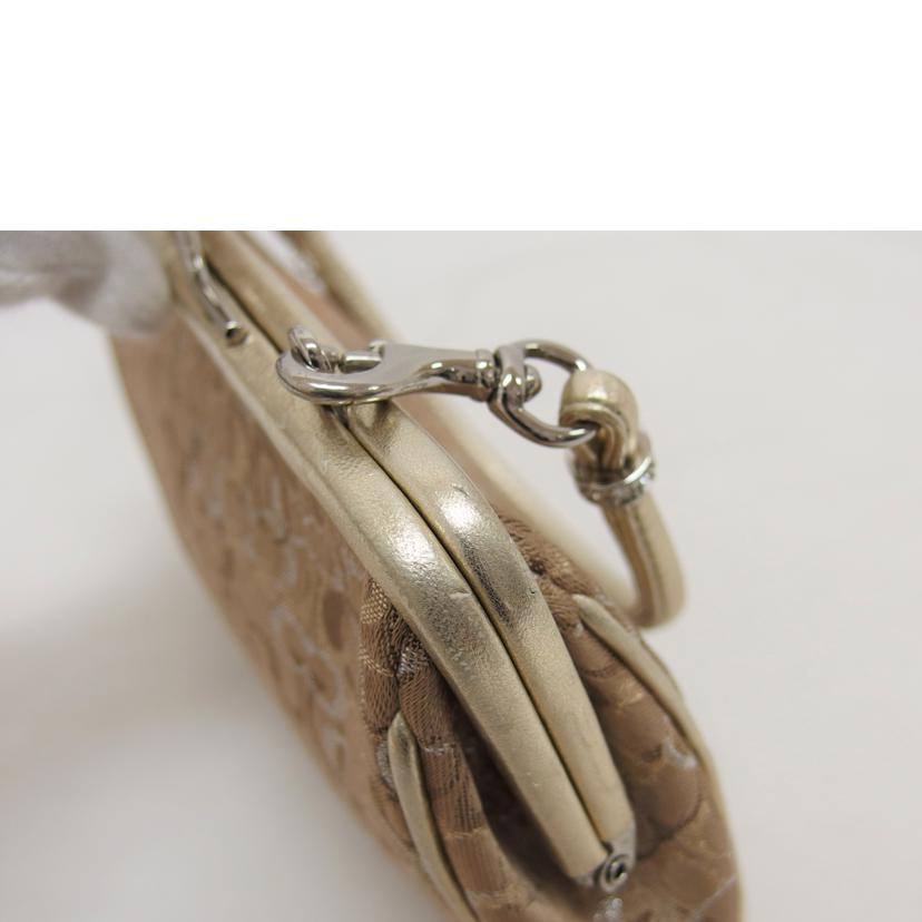 COACH コーチ ミニハンドバッグ ブラウン ゴールド/ミニシグネチャー/ガマ口ハンドポーチ/8948//H04*/ABランク/04