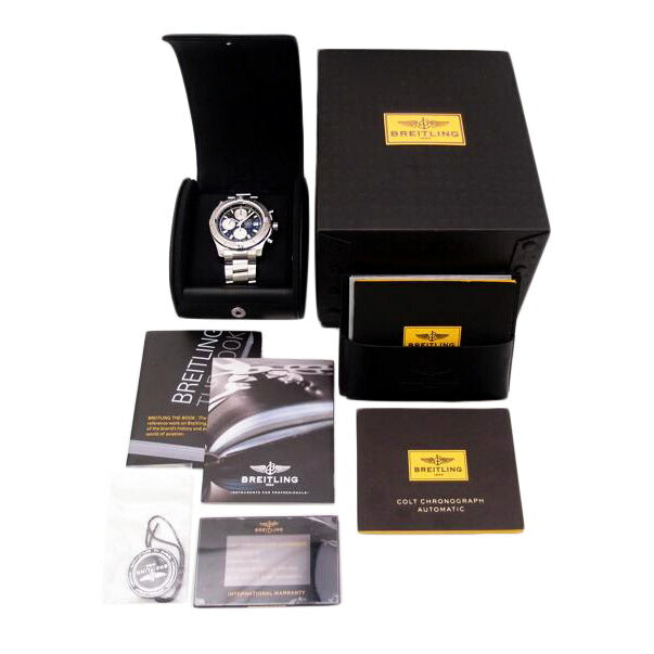 BREITING ブライトリング 腕時計 ステンレス ブラック/シルバー文字盤 回転ベゼル/コルト・クロノグラフ/自動巻き/A1338811/BD83//279****/SAランク/69