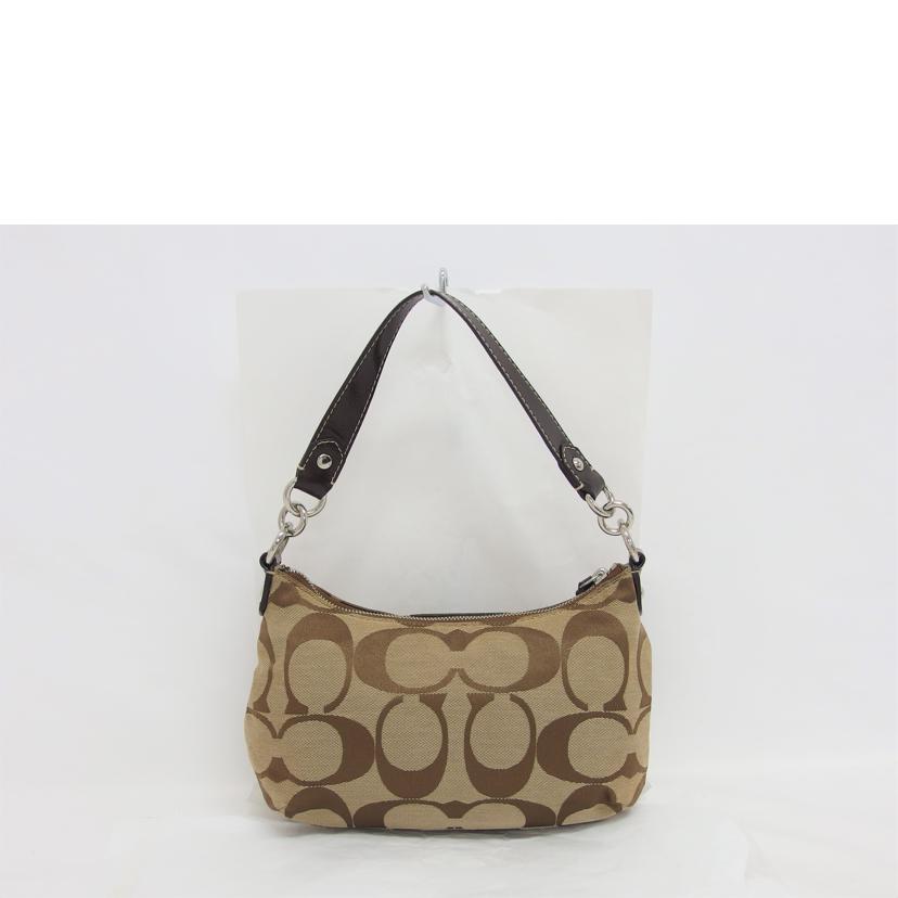 COACH コーチ ハンドバッグ キャンバス ブラウン/シグネチャー2WAYショルダーバッグ/ベージュ/F19218//A12**/ABランク/04