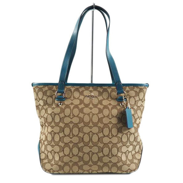 COACH コーチ/トートバッグ/シグネチャー キャンバス/カーキx緑/F55364//Aランク/79