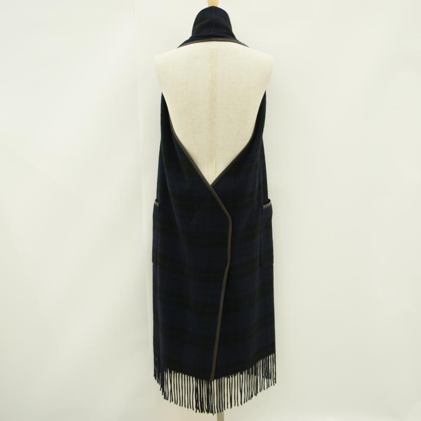 HERMES エルメス/HERMES カシミヤチェックポンチョ//Bランク/82