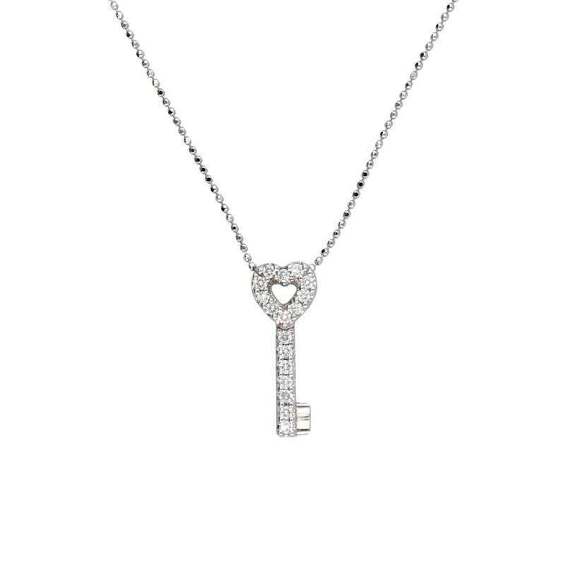 / PV/K18WGダイヤネックレス 0.28ct//Aランク/75