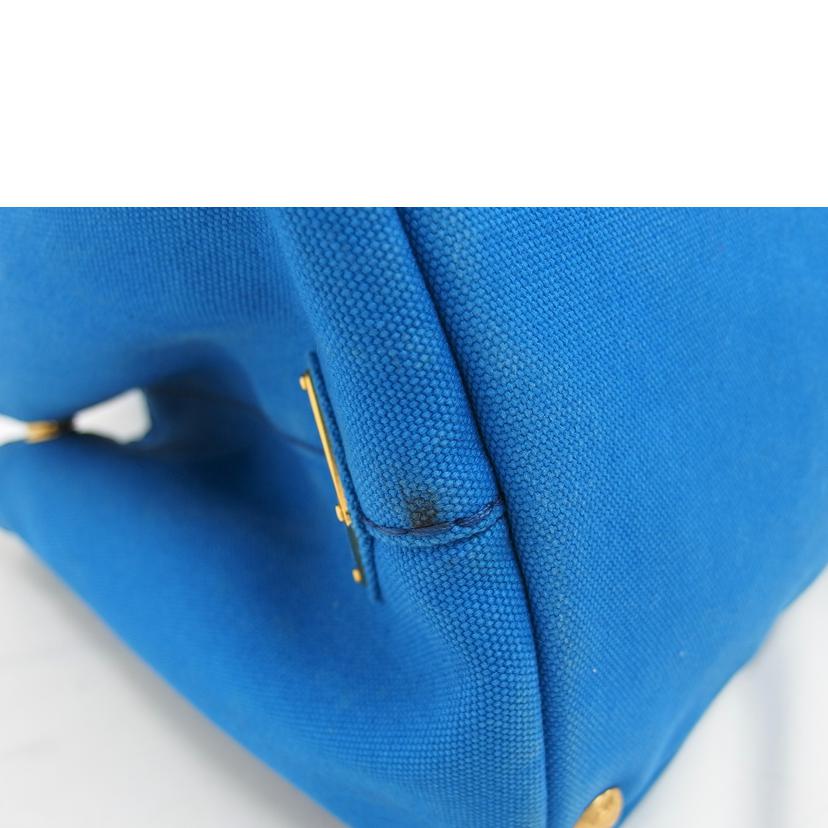PRADA プラダ キャンバス ハンドバッグ ショルダーバッグ/カナパ/2WAYトートバッグ/ブルー//204/Bランク/04