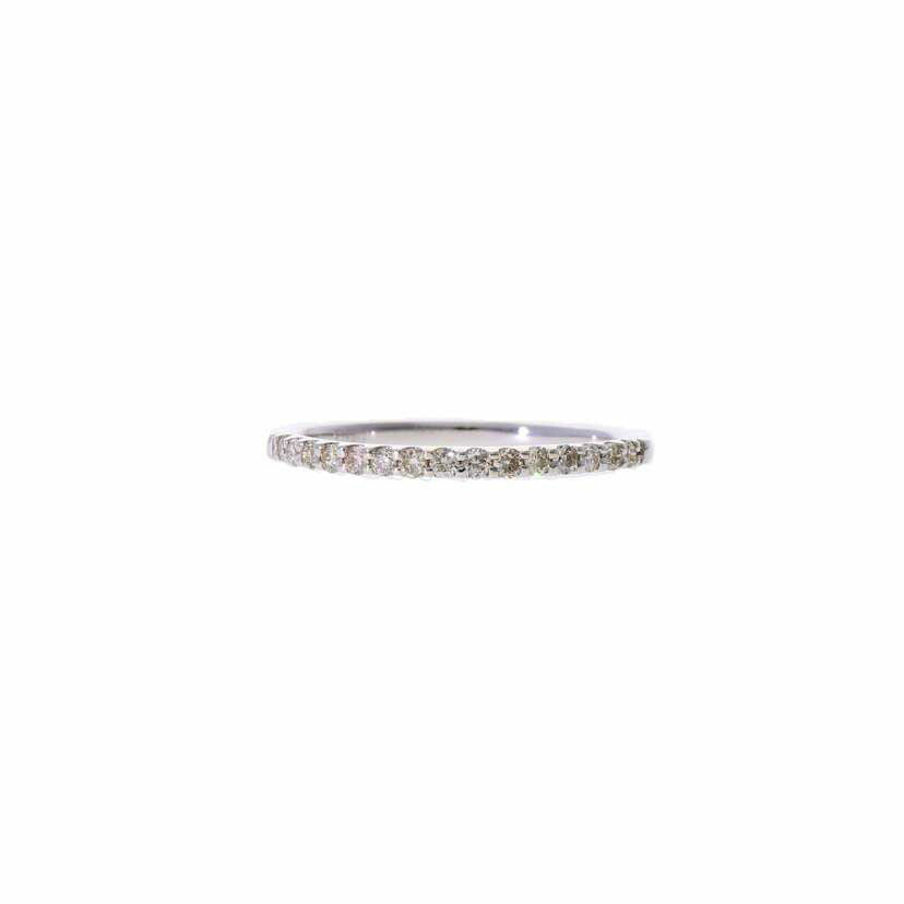 / K18WGダイヤリング 0.20ct//Aランク/75
