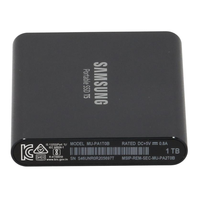 SAMSUNG サムスン/ポータブルSSD T5/T5 MU-PA1T0B/IT//S46UNR0R205697/Bランク/70