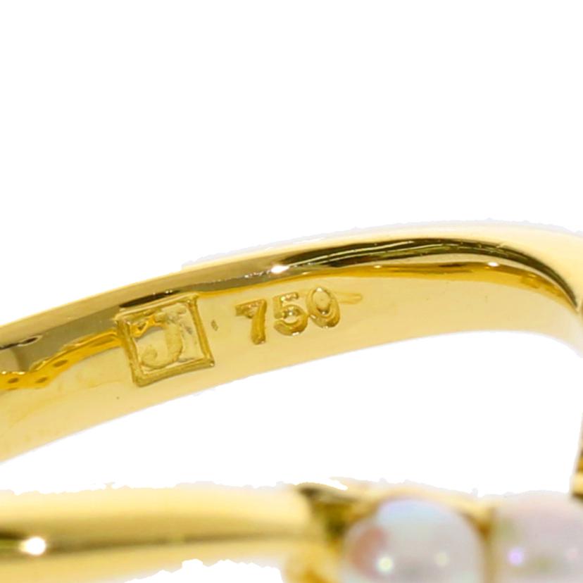 / K18パールリング//Aランク/75