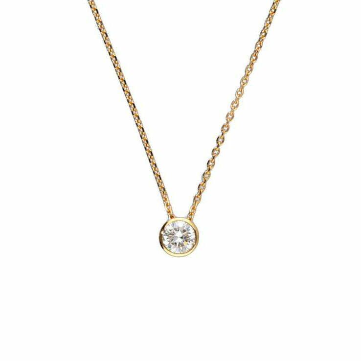 / K18ダイヤネックレス0.20ct//Aランク/75