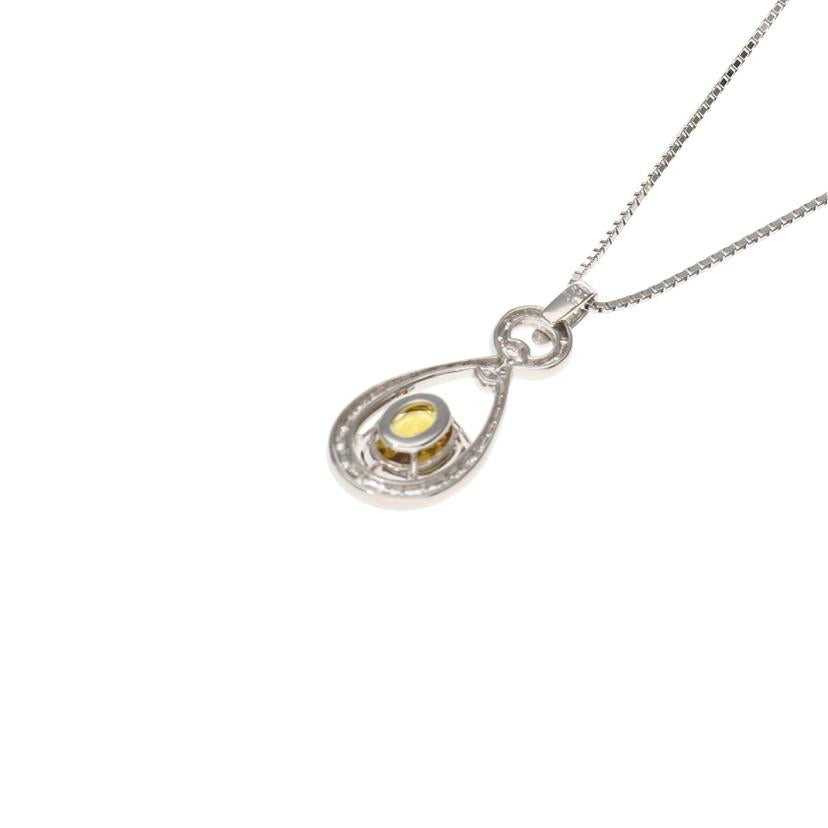 /◎ PT900スフェーンダイヤネックレス2.90/D0.32ct//Aランク/75