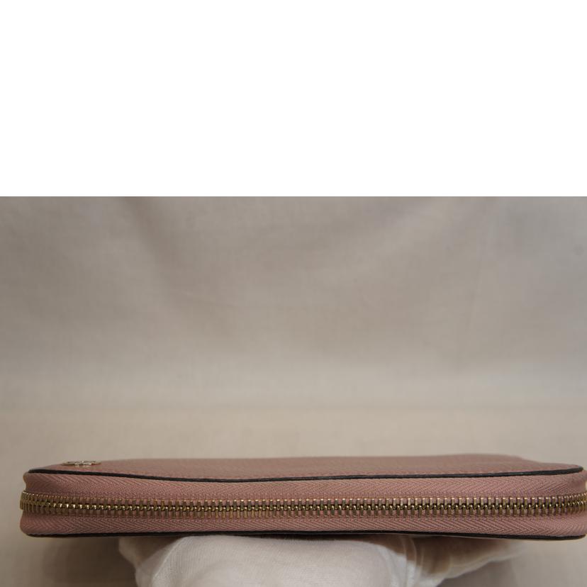 GUCCI グッチ/インターロッキングGラウンドファスナー長財布/ピンク/449347//496***/ABランク/92