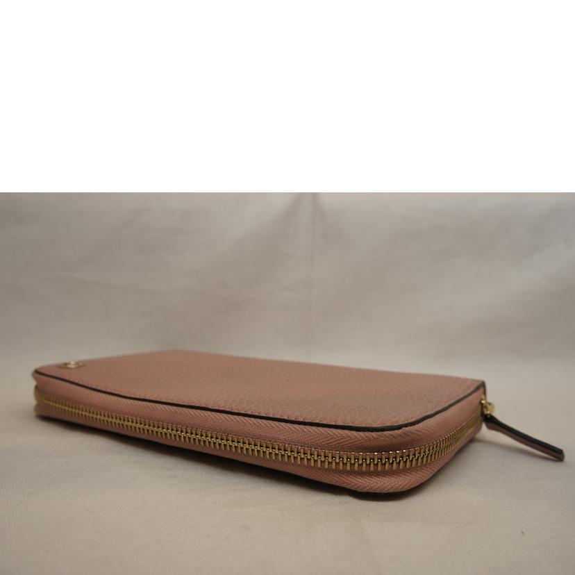 GUCCI グッチ/インターロッキングGラウンドファスナー長財布/ピンク/449347//496***/ABランク/92