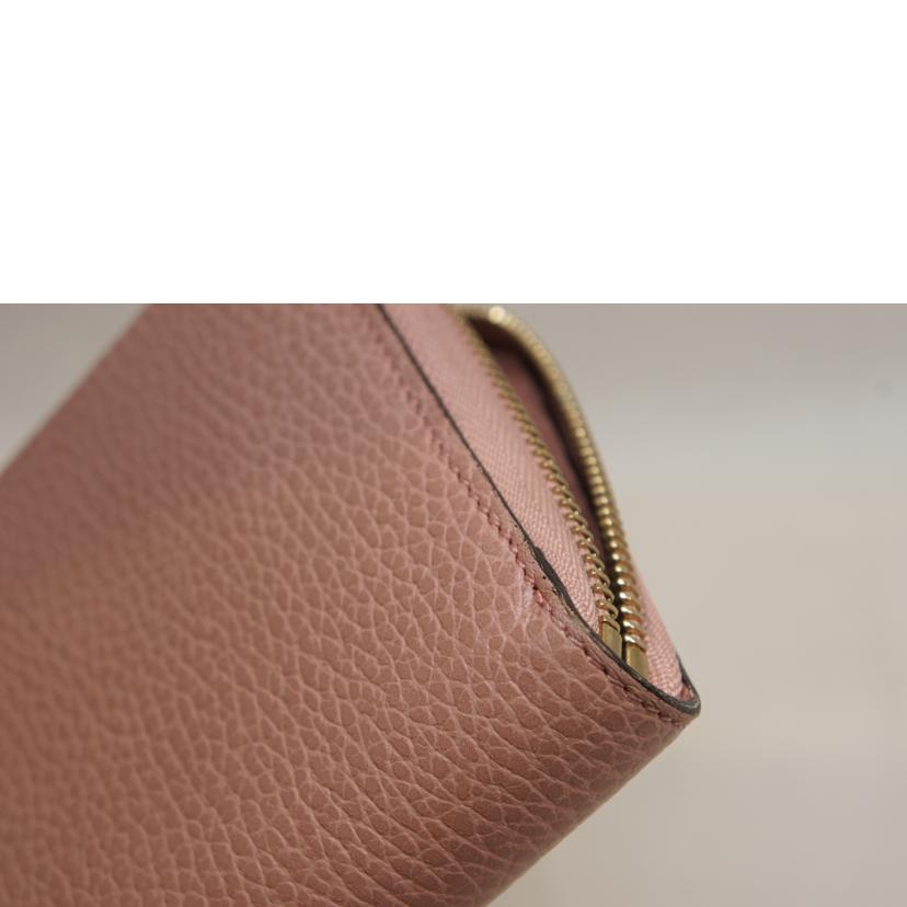 GUCCI グッチ/インターロッキングGラウンドファスナー長財布/ピンク/449347//496***/ABランク/92