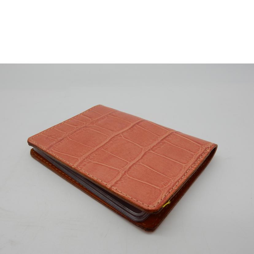 Felisi フェリージ/レザー/クロコ型押し/カードケース/ピンク//ABランク/02