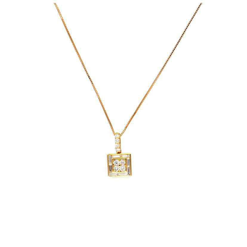 / K18ダイヤネックレス 0.50ct//Aランク/75
