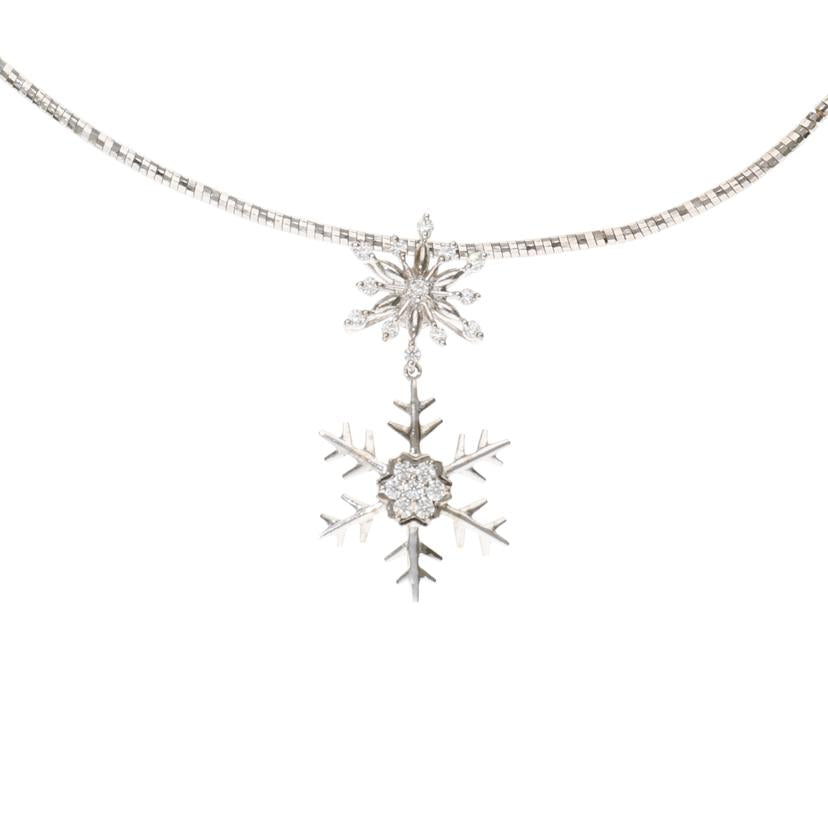 / ◎K18WGダイヤネックレスネックレス 0.32ct//Aランク/75