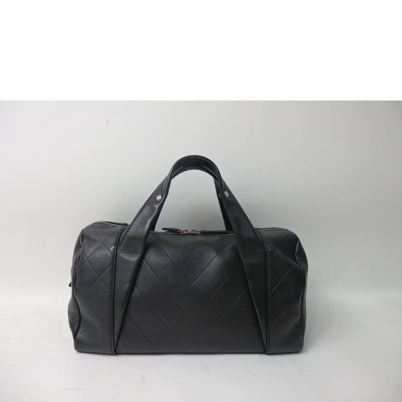 CHANEL シャネル/シェブロンVステッチココマークボストンバッグ/黒/A30899//10871192/ABランク/84