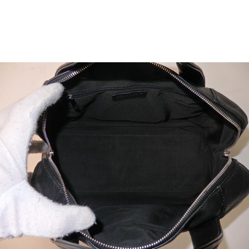 CHANEL シャネル/シェブロンVステッチココマークボストンバッグ/黒/A30899//10871192/ABランク/84