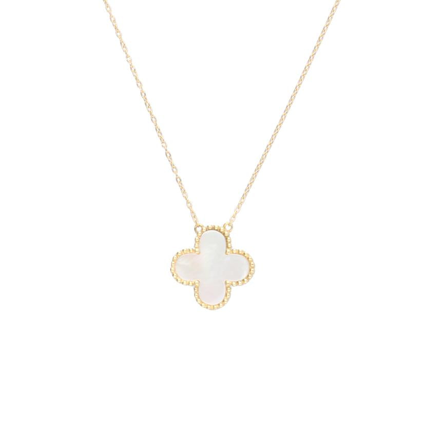 / K18シェルダイヤネックレス0.30ct//Aランク/75