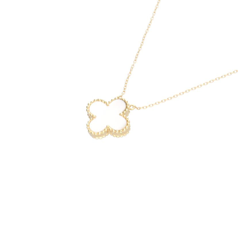 / K18シェルダイヤネックレス0.30ct//Aランク/75