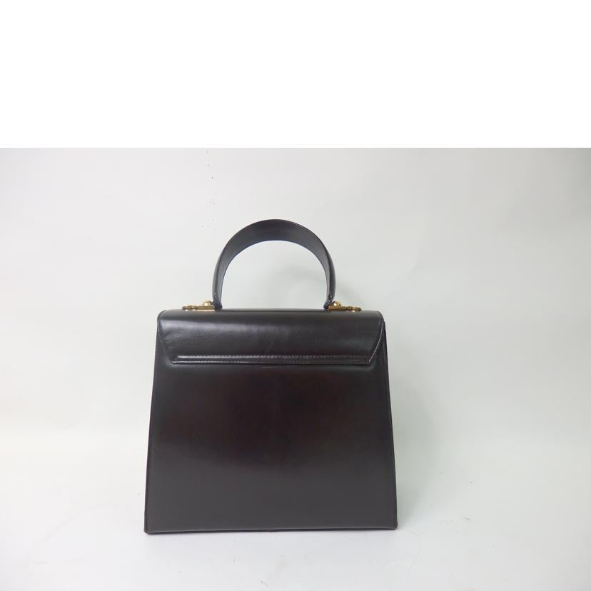 Ferragamo フェラガモ/ガンチーニレザー台形ハンドバッグ/ダークブラウン/E 21 0536//Bランク/84