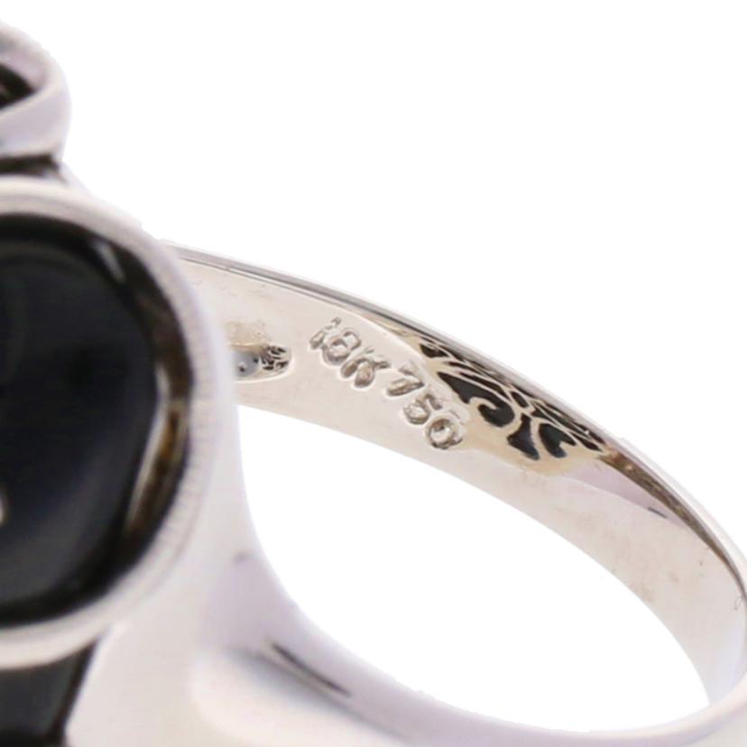 / ◎K18オニキスダイヤリング10.90/D0.20ct//Aランク/75