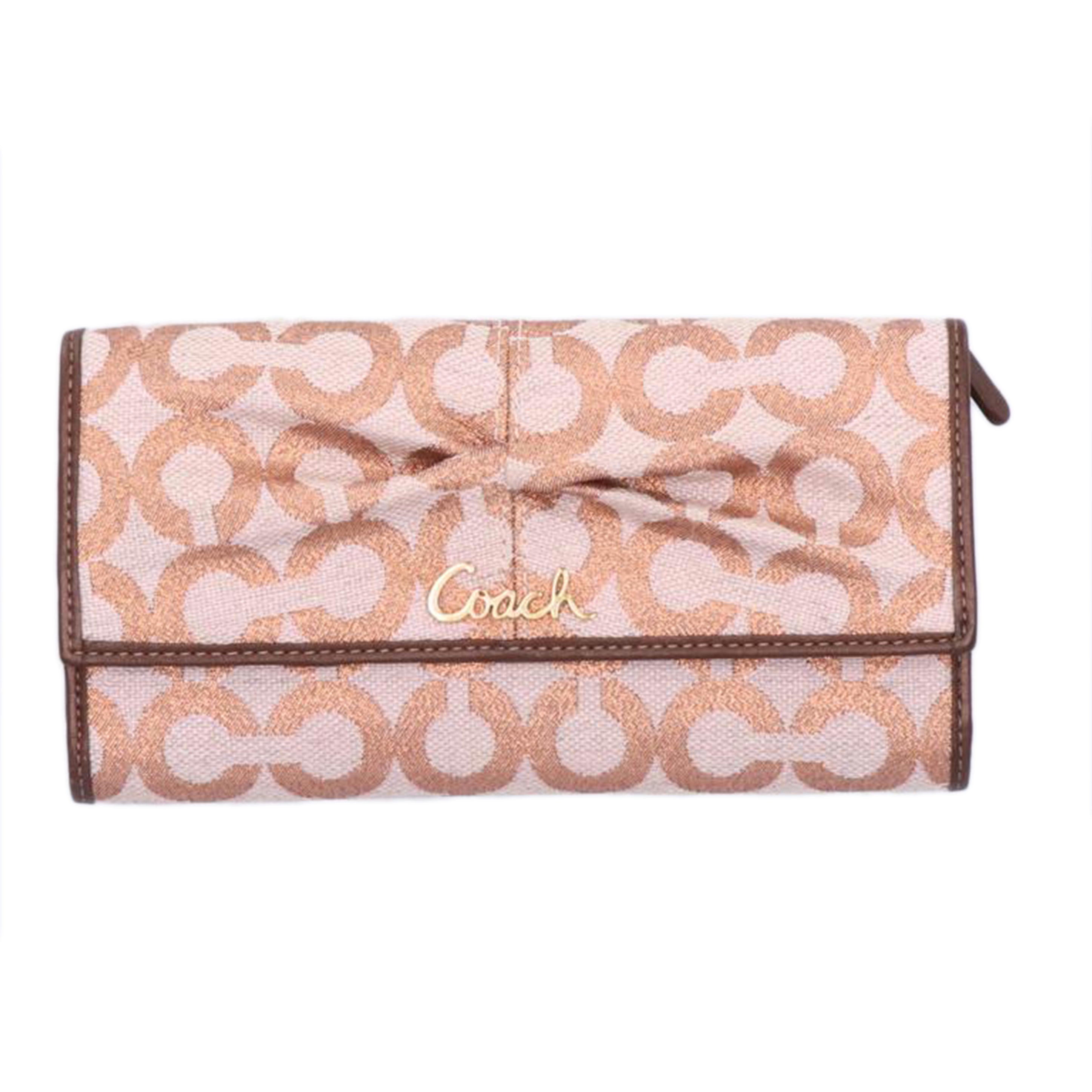 COACH コーチ/オプアート三つ折り長財布//Bランク/75