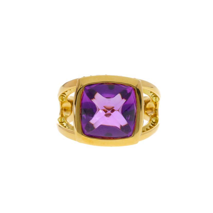 /◎ K18アメジストダイヤリング6.39/0.88ct//Aランク/75