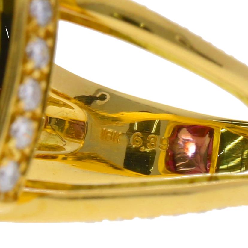 /◎ K18アメジストダイヤリング6.39/0.88ct//Aランク/75