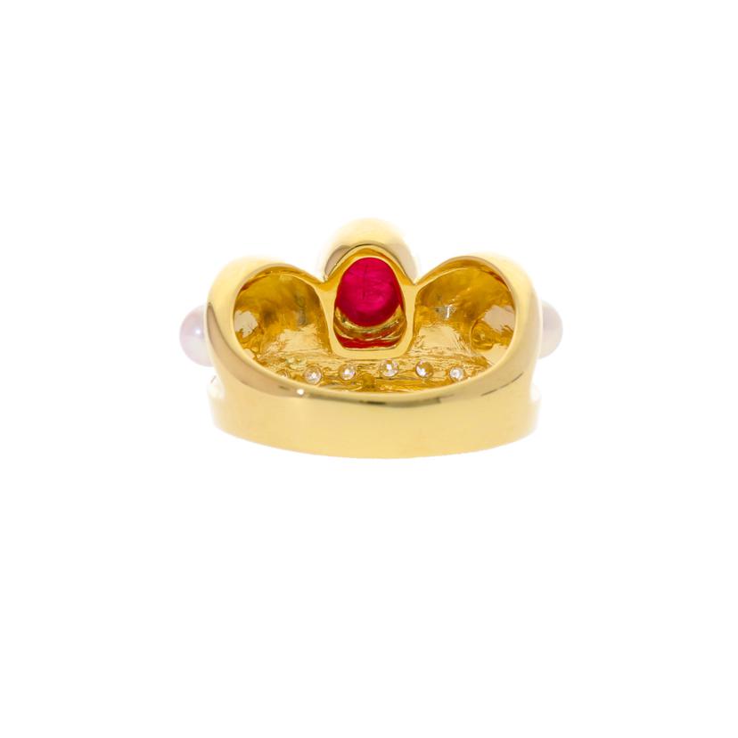 /◎ K18ルビーダイヤリング1.497/D0.20ctソ//Aランク/75