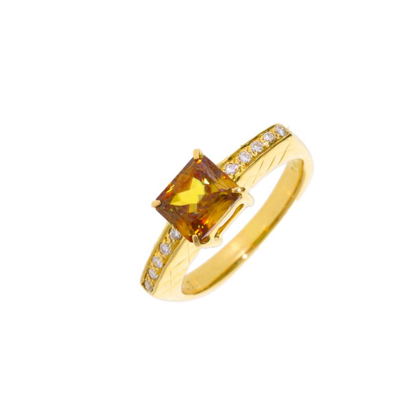 / K18スフェーンダイヤリング1.87/D0.10ctソ//Aランク/75