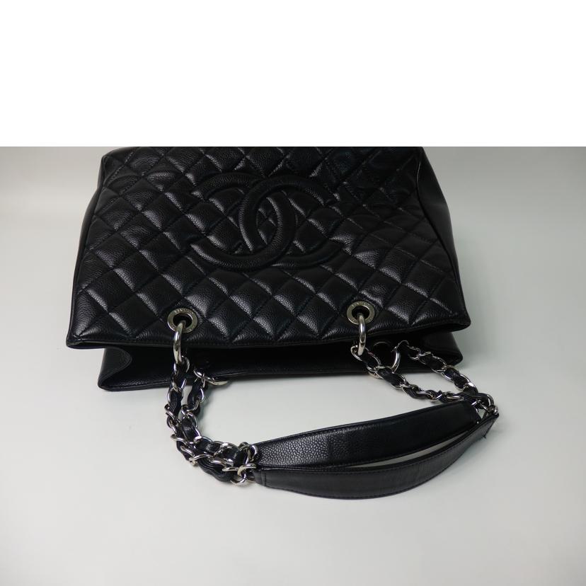 CHANEL シャネル/キャビアスキンマトラッセGSTトート/シルバー金具/黒/A50995 //19589911/ABランク/84