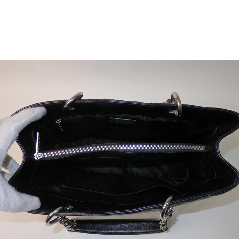 CHANEL シャネル/キャビアスキンマトラッセGSTトート/シルバー金具/黒/A50995 //19589911/ABランク/84