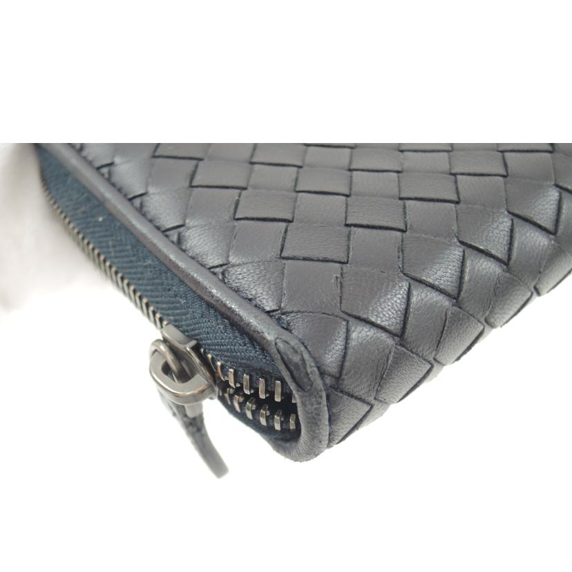 BOTTEGA VENETA ボッテガ・ヴェネタ/イントレチャート ラウンドファスナー長財布/ブラック/114076//B01788320S/Bランク/06