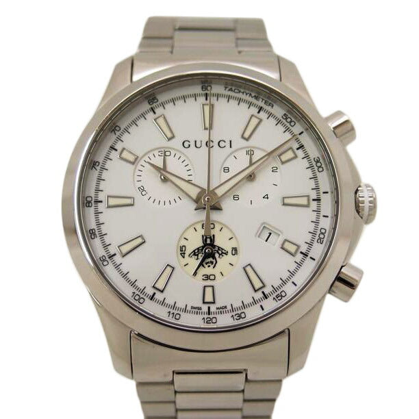 GUCCI グッチ 腕時計 クロノグラフ ステンレス 白文字盤/Gタイムレス・クロノグラフ/クォーツ/YA126472//172*****/Aランク/69