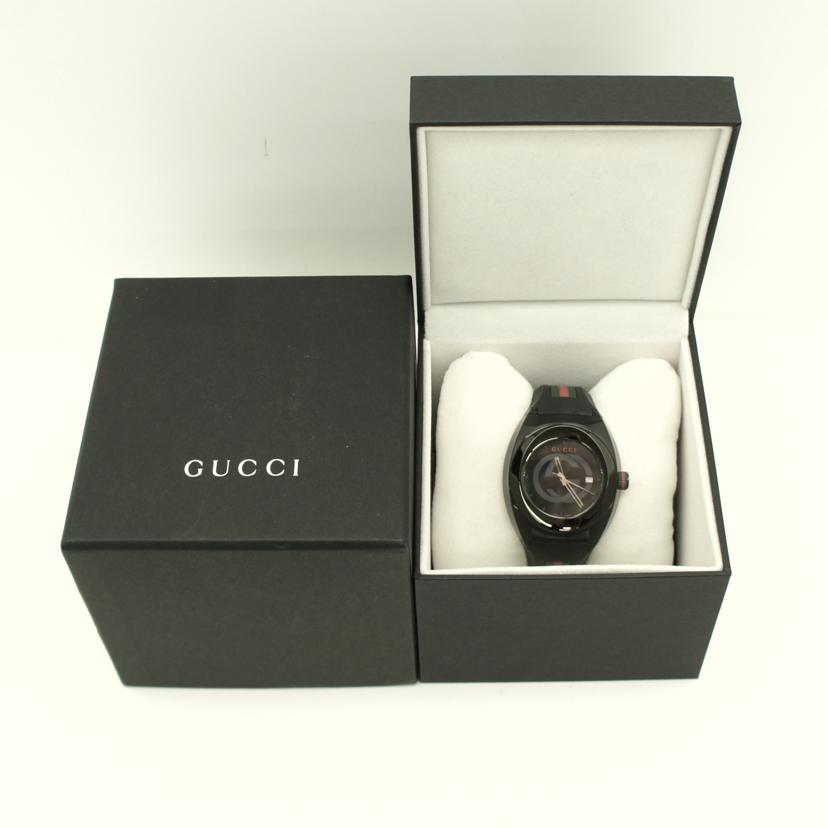 GUCCI グッチ/シンク・ブラック/メンズ/クオーツ/YA137107A//179*****/ABランク/75