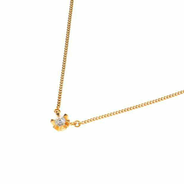 K18/K18ダイヤネックレス 0.11/39cm/2.2//0.11/Aランク/75