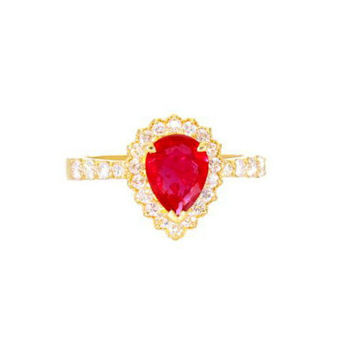 /◎ K18ルビーダイヤリング1.003/D0.43ct//Aランク/75