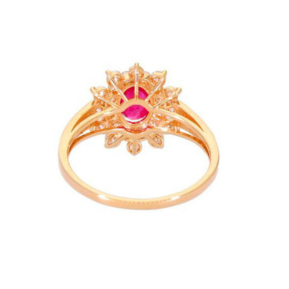 /◎ K18ルビーダイヤリング1.05/D1.08ct//Aランク/75