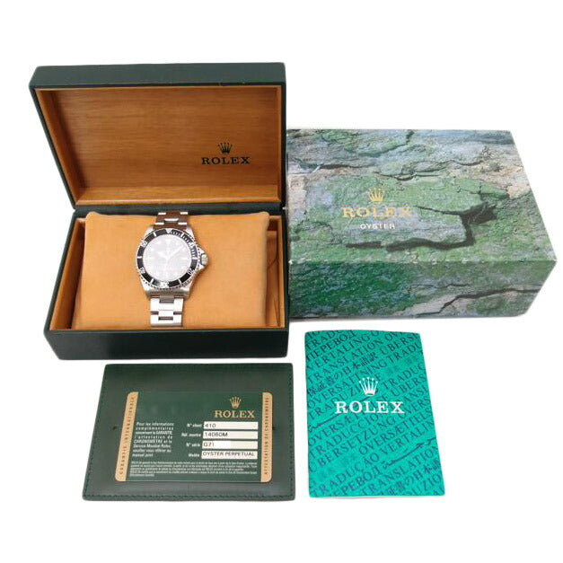 ROLEX ロレックス 黒サブ 腕時計 2010年頃製造 ステンレス 黒文字盤 メンズ 自動巻き/サブマリーナ・ノンデイト・ブラック/G番/自動巻き/14060M//G71**********/Aランク/69