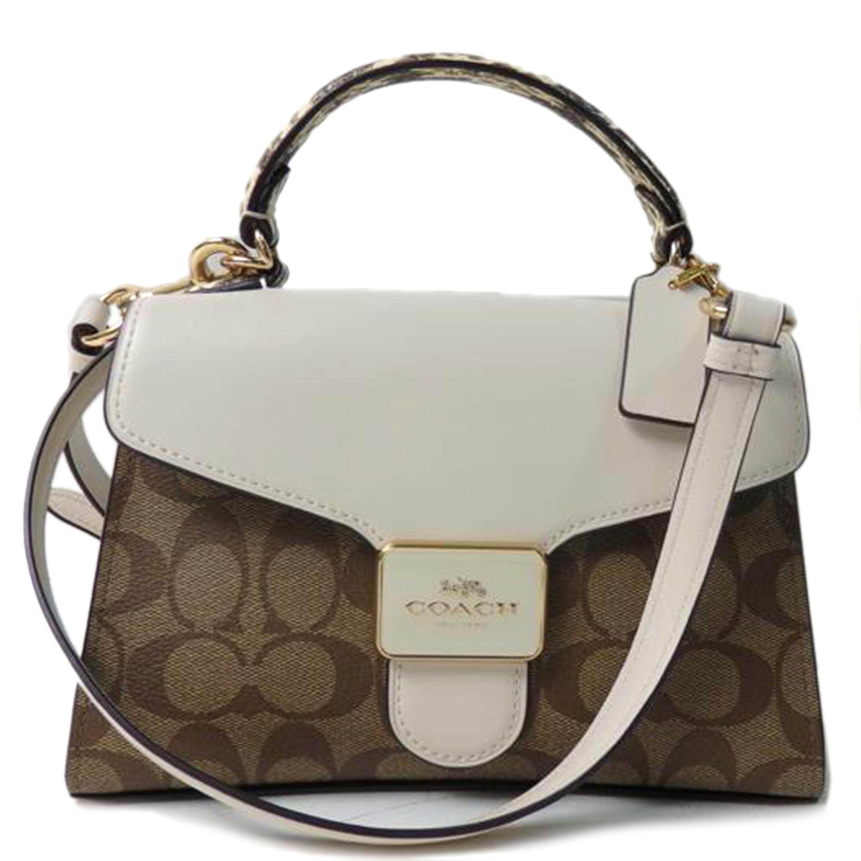 COACH コーチ/シグネチャーカラーブロックエンボスドペーパーサッチェル2wayバッグ/C1325//J2173/SAランク/84