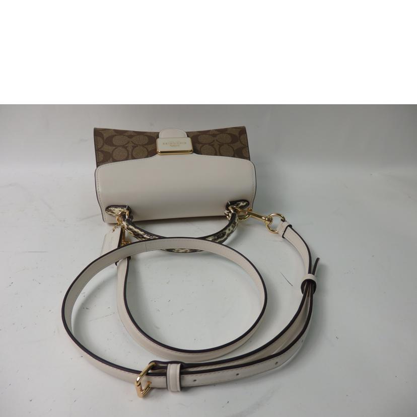 COACH コーチ/シグネチャーカラーブロックエンボスドペーパーサッチェル2wayバッグ/C1325//J2173/SAランク/84