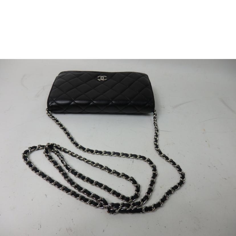 CHANEL シャネル/マトラッセチェーンウォレット/ラムスキン/シルバー金具/A33814//14028871/ABランク/84