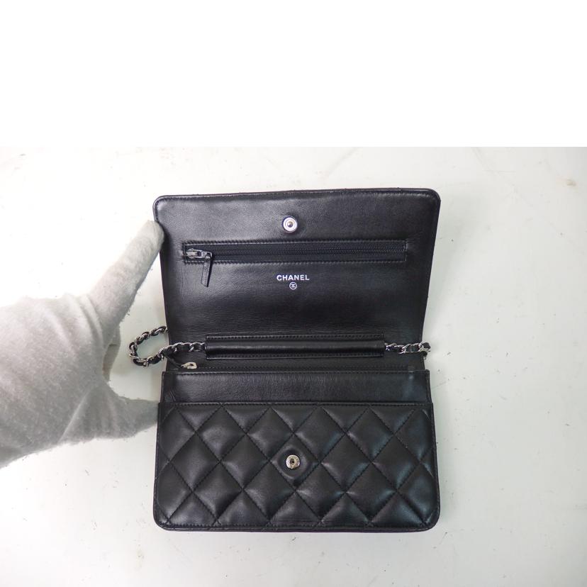 CHANEL シャネル/マトラッセチェーンウォレット/ラムスキン/シルバー金具/A33814//14028871/ABランク/84